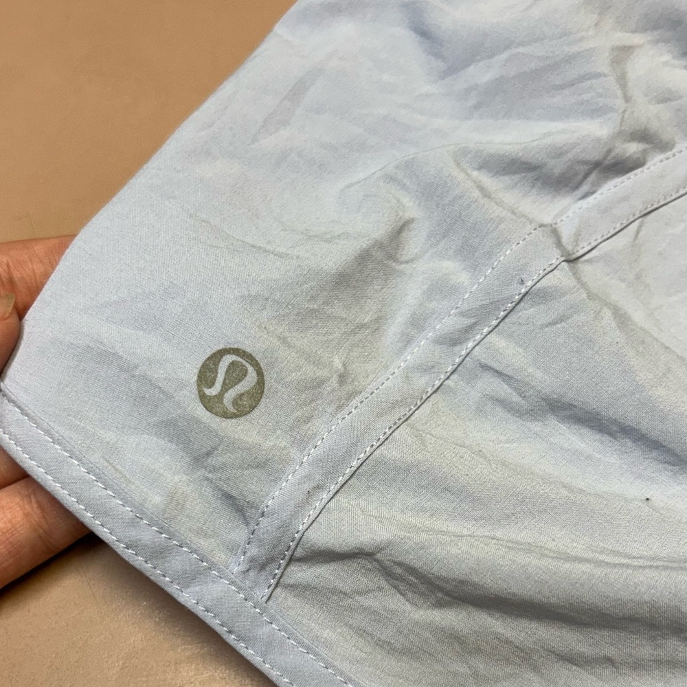 (8) Lululemon Sky Blue Hotty Hot Short 4” - Picture 3 of 4